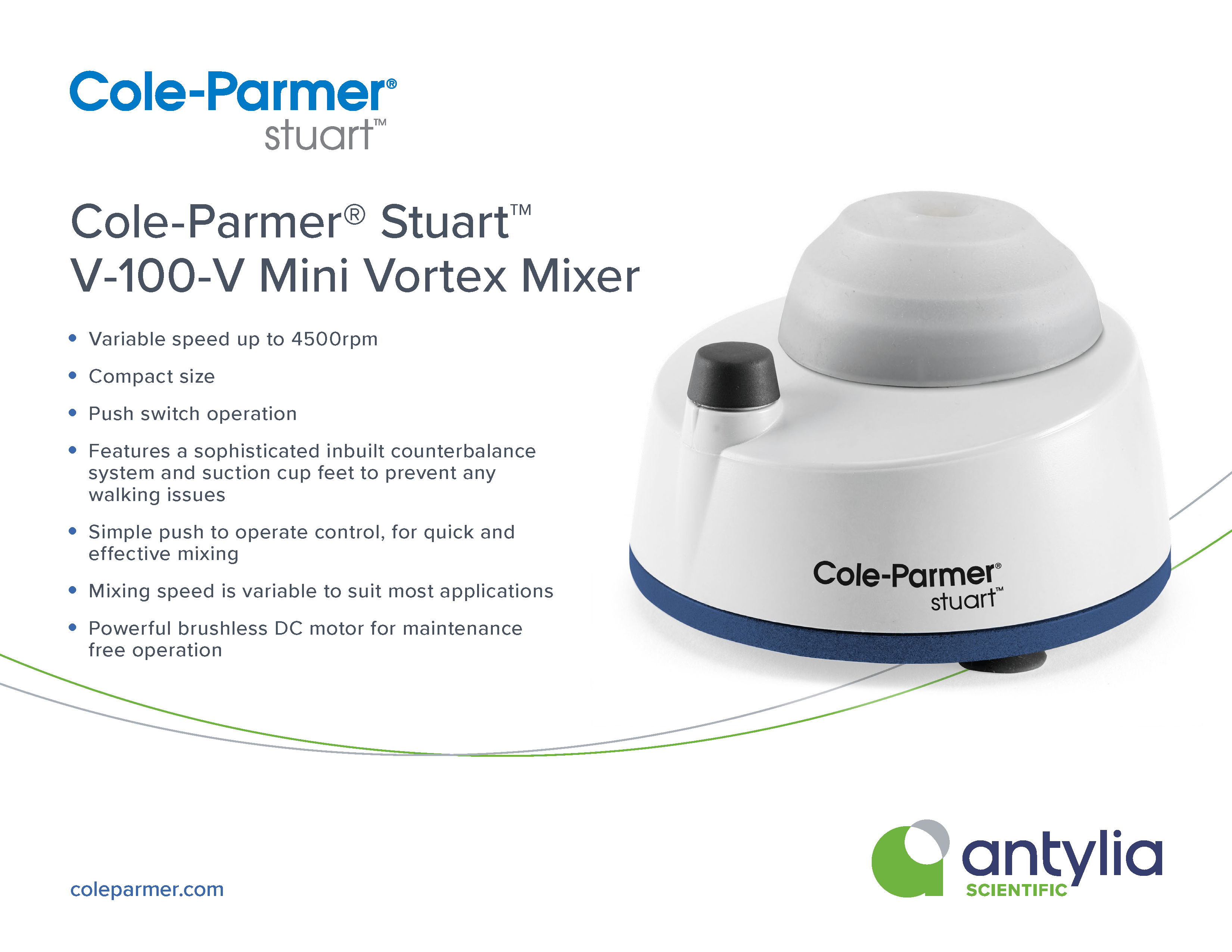 Cole Parmer Vortex Mixers, Fixed and Variable Speed From £226.63